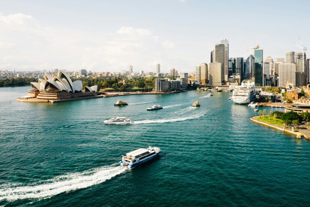 Imagem aérea de Sydney na Austrália
