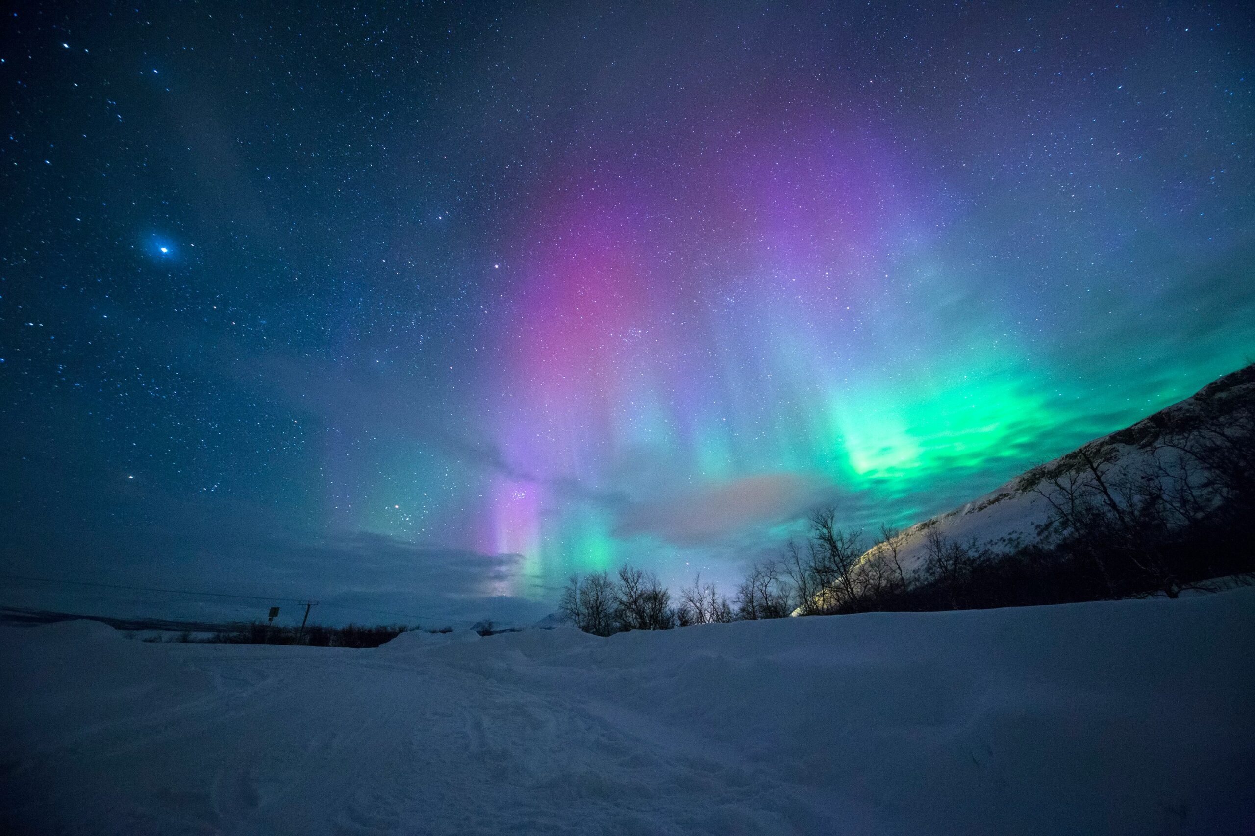 Aurora Boreal vista na Noruega