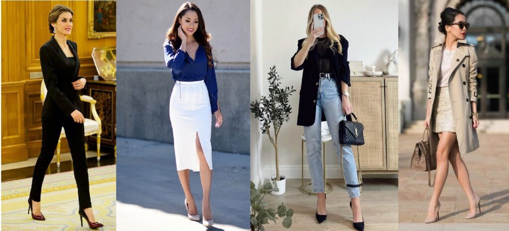 Opções de looks com scarpin preto ou nude