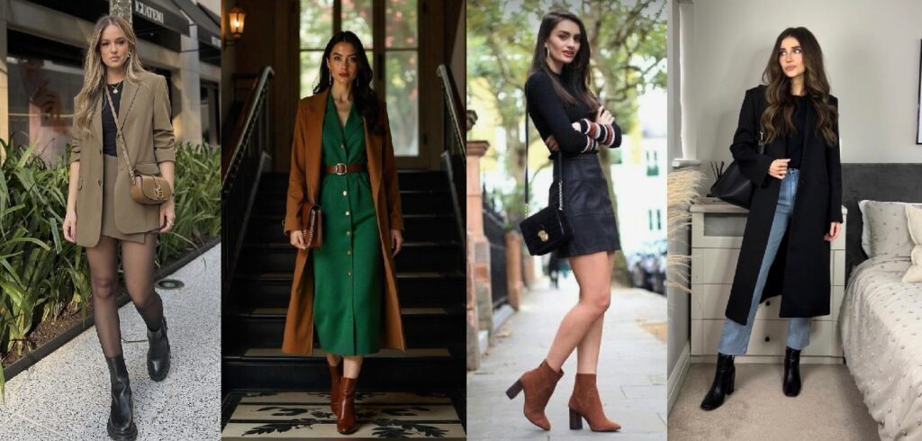 Sugestões de looks com botas preta e tons terrosos
